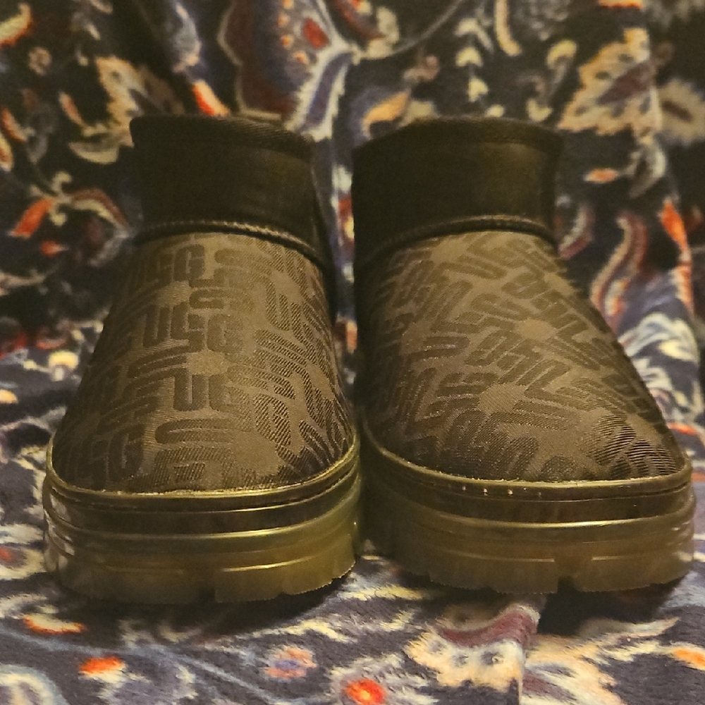 UGG Black Patterned Boots